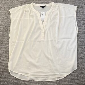 Silky Sheer White Women's Top